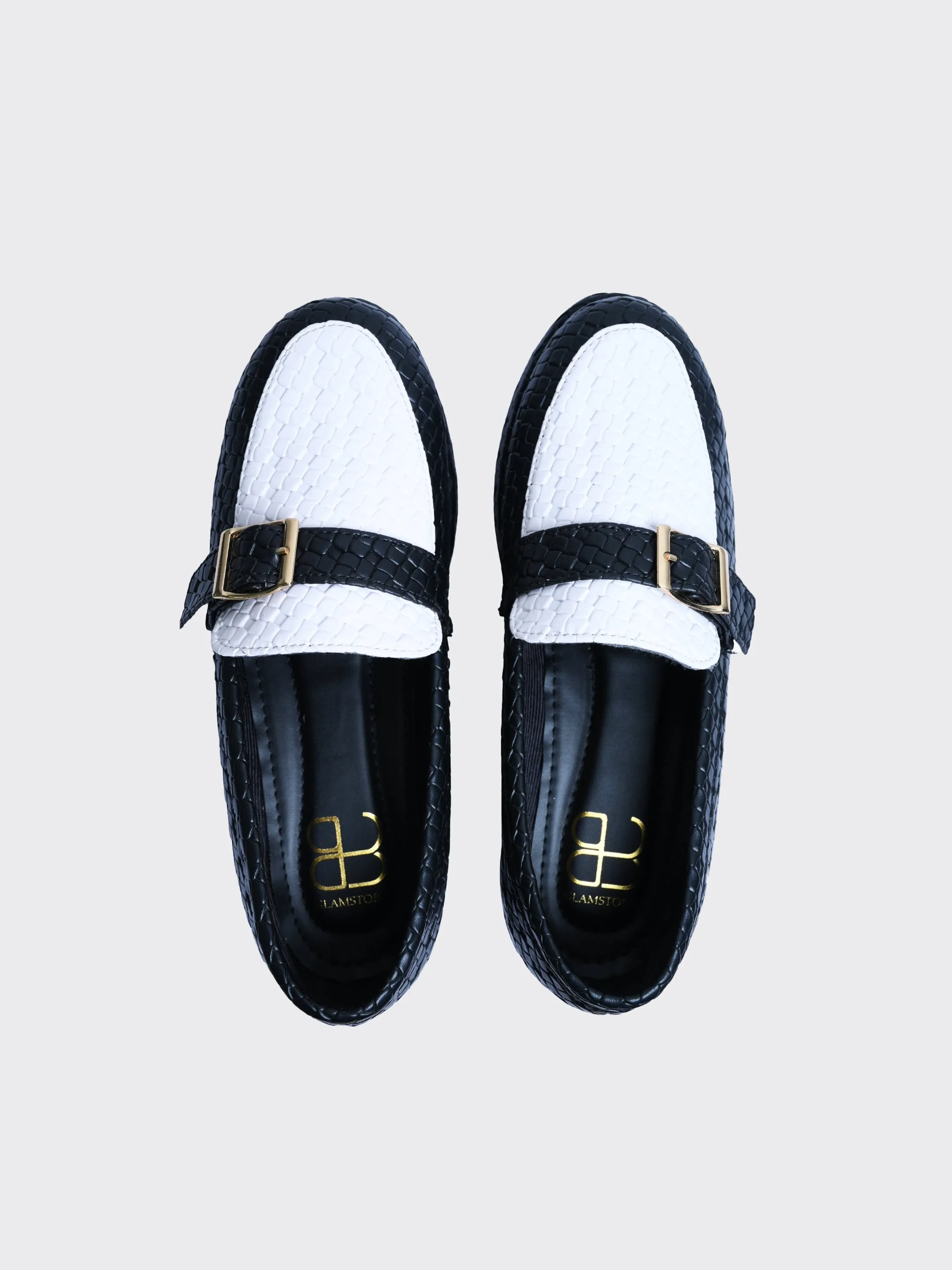 Retrro Textured Vegan Leather Slip-On Loafers
