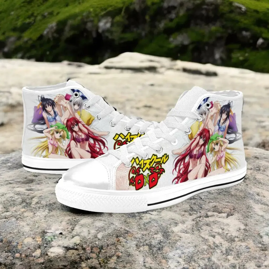 Rias Akeno Asia Koneko High School DxD Shoes High Top Sneakers for Kids and Adults
