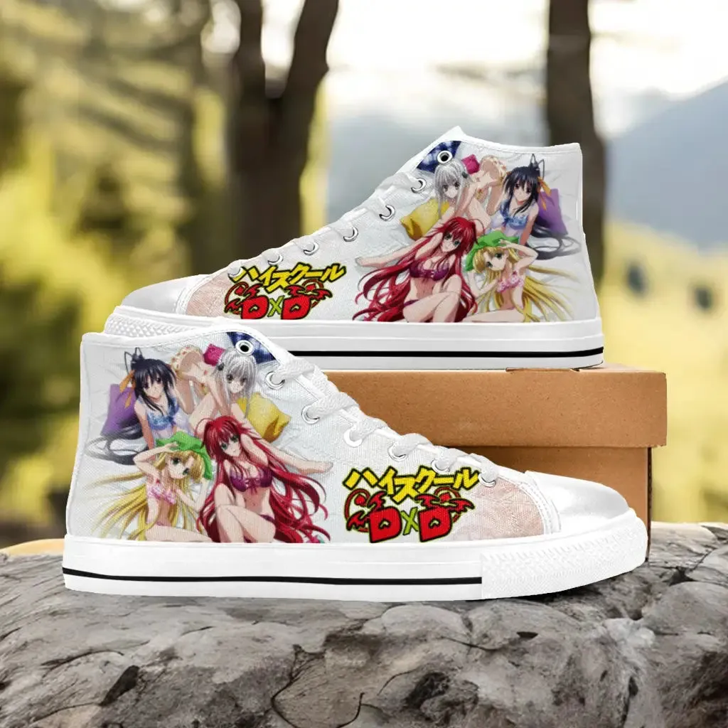 Rias Akeno Asia Koneko High School DxD Shoes High Top Sneakers for Kids and Adults