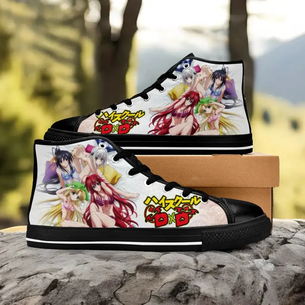 Rias Akeno Asia Koneko High School DxD Shoes High Top Sneakers for Kids and Adults