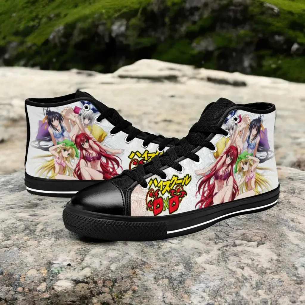 Rias Akeno Asia Koneko High School DxD Shoes High Top Sneakers for Kids and Adults