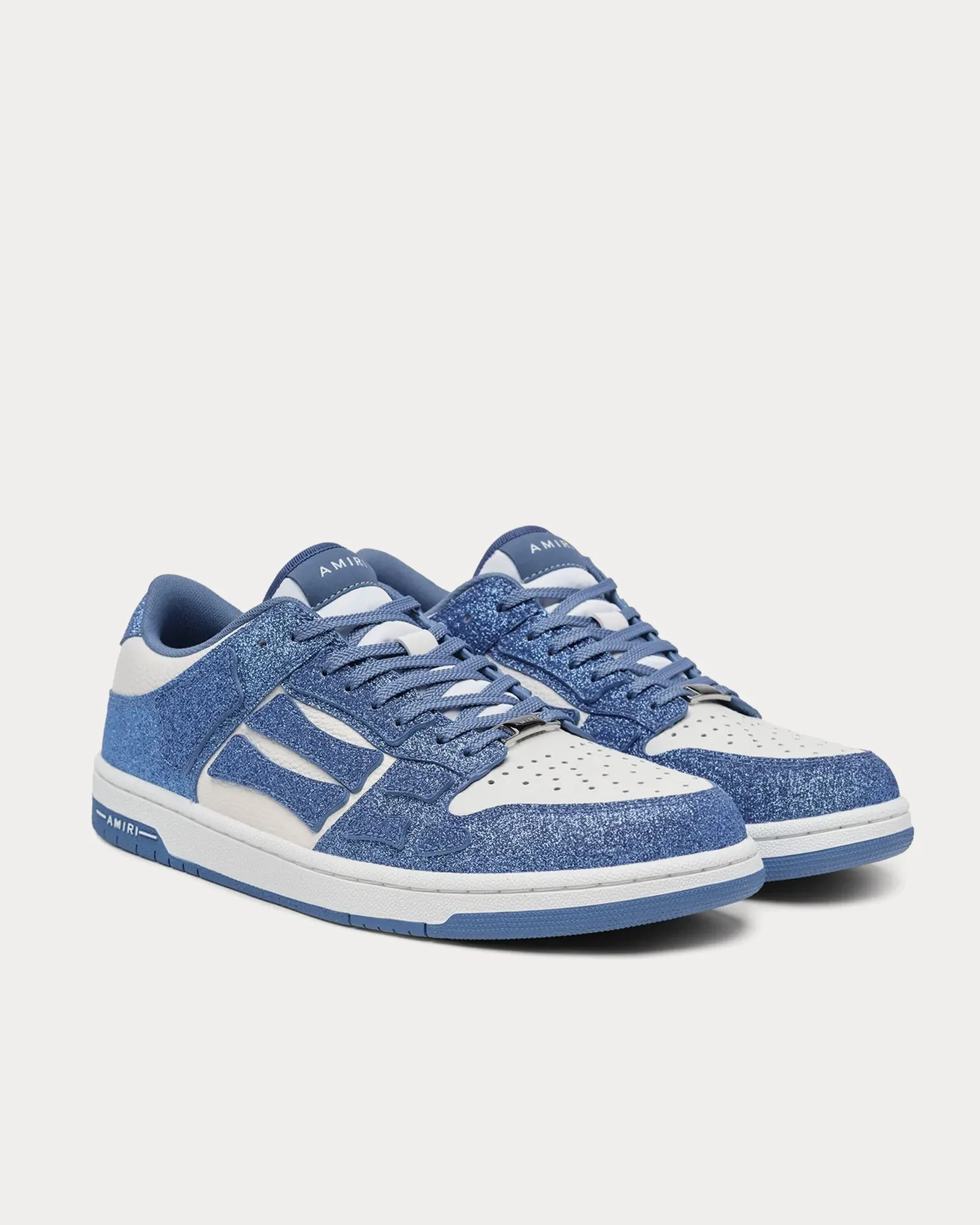 Shimmer Skel-Top Blue / White Low Top Sneakers