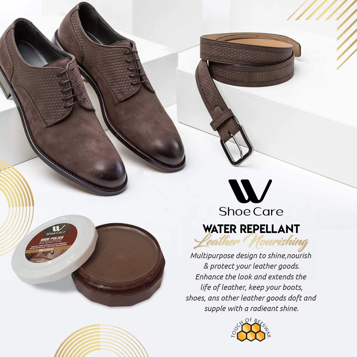 Shoe Polish & Sponge Kit, Pack of 6 | WBM SHOE CARE