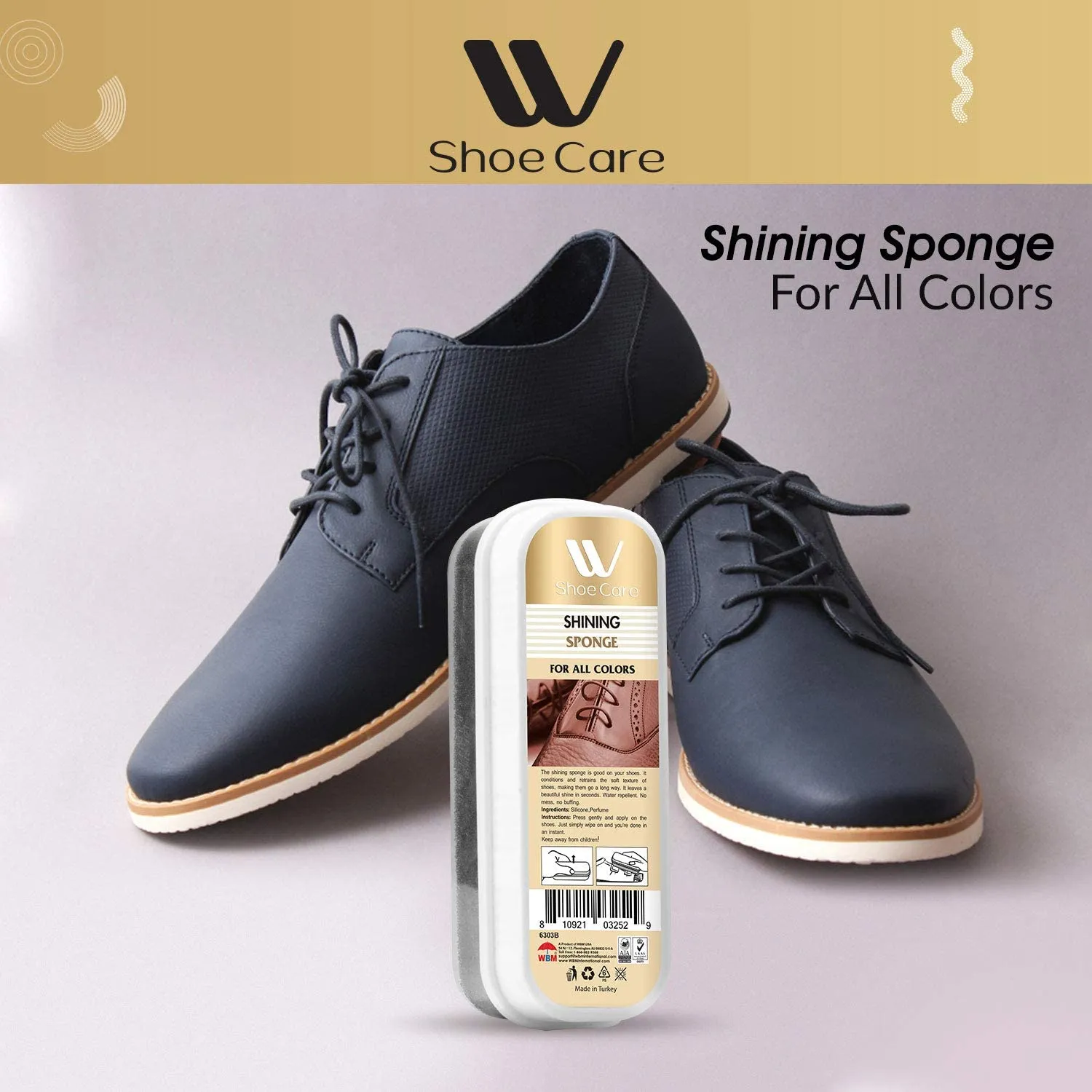 Shoe  Shining Sponge Neutral - 0.37 fl oz | WBM SHOE CARE