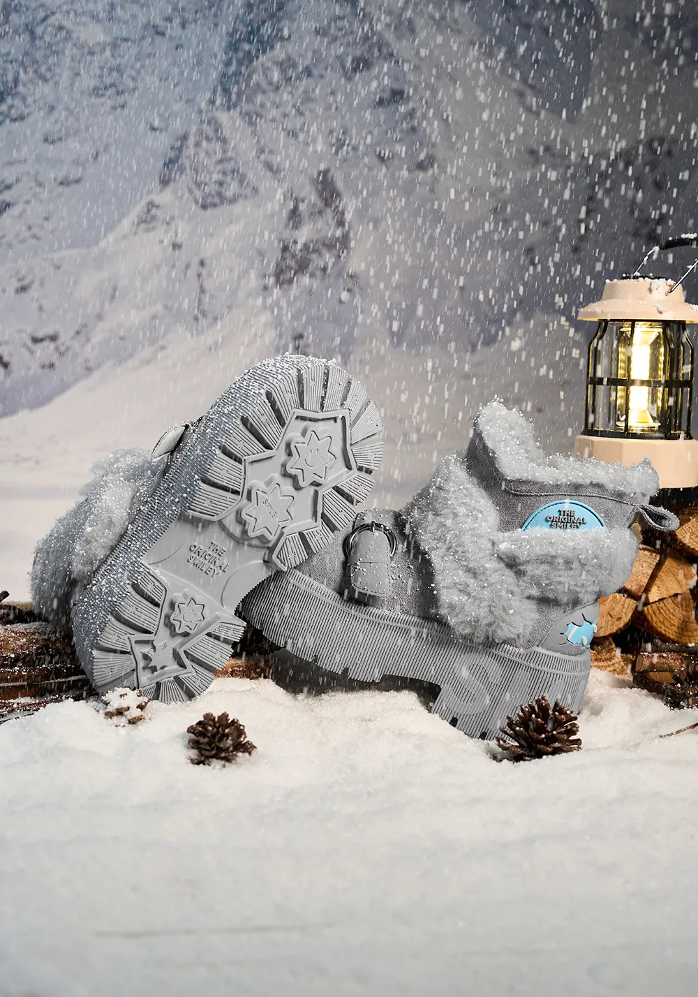 Short Snow Boots-Gray