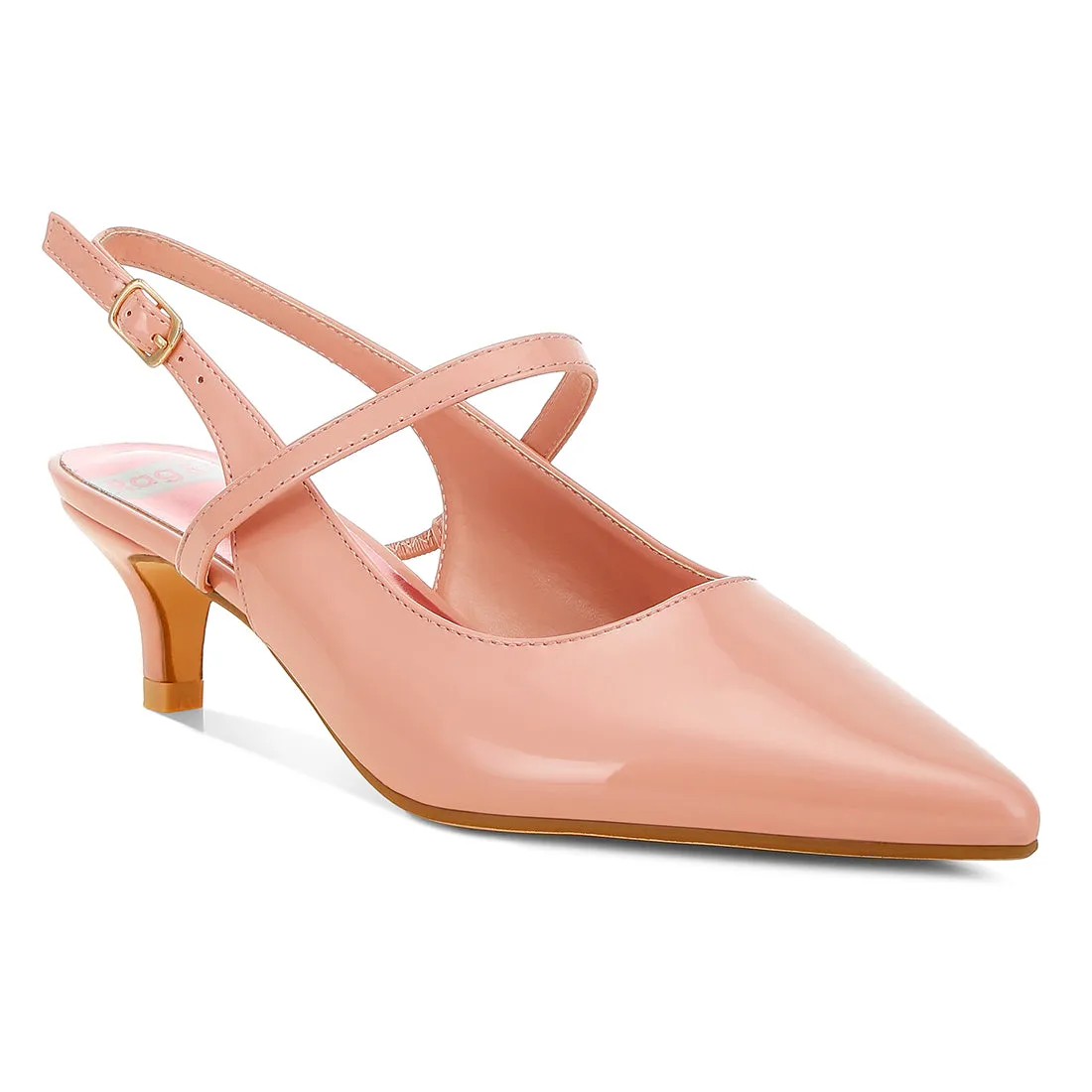 Slingback Sandals with Kitten Heel