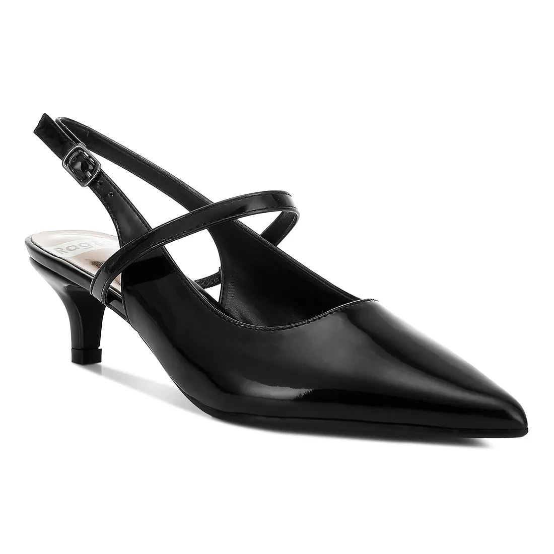 Slingback Sandals with Kitten Heel