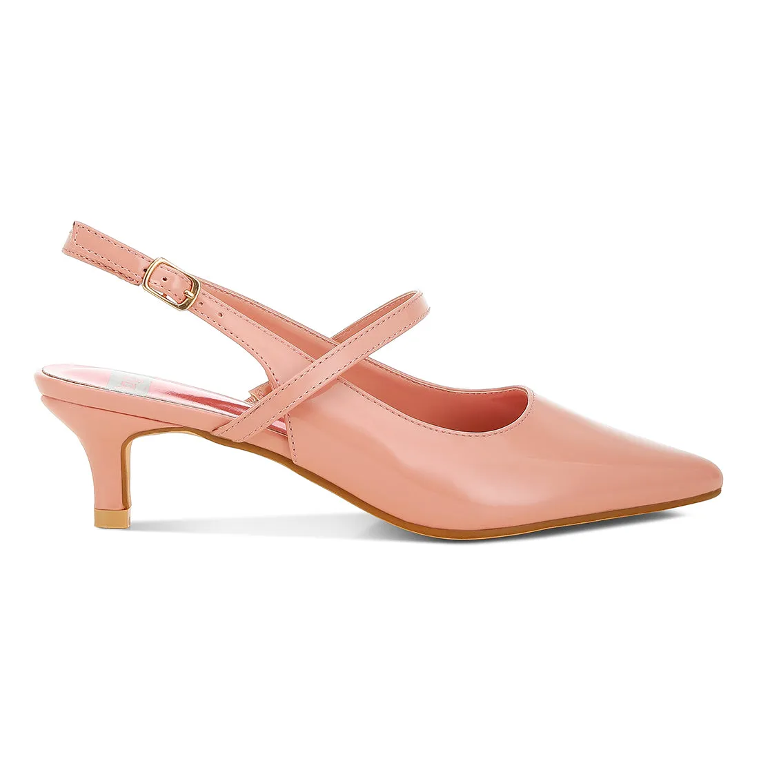 Slingback Sandals with Kitten Heel