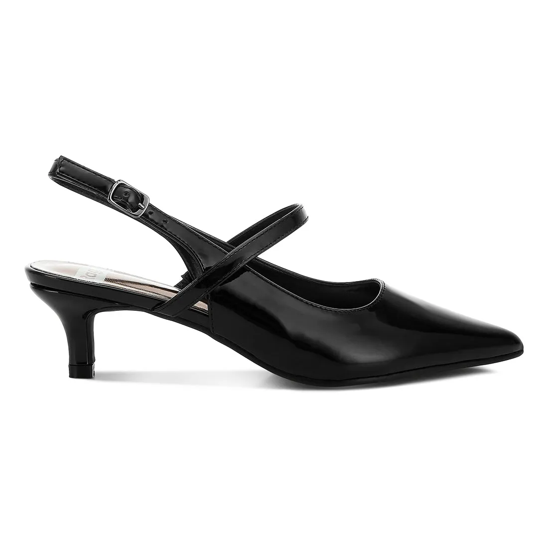 Slingback Sandals with Kitten Heel