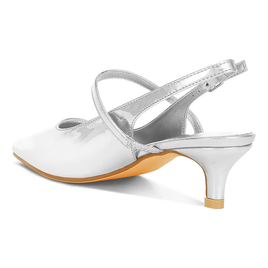 Slingback Sandals with Kitten Heel