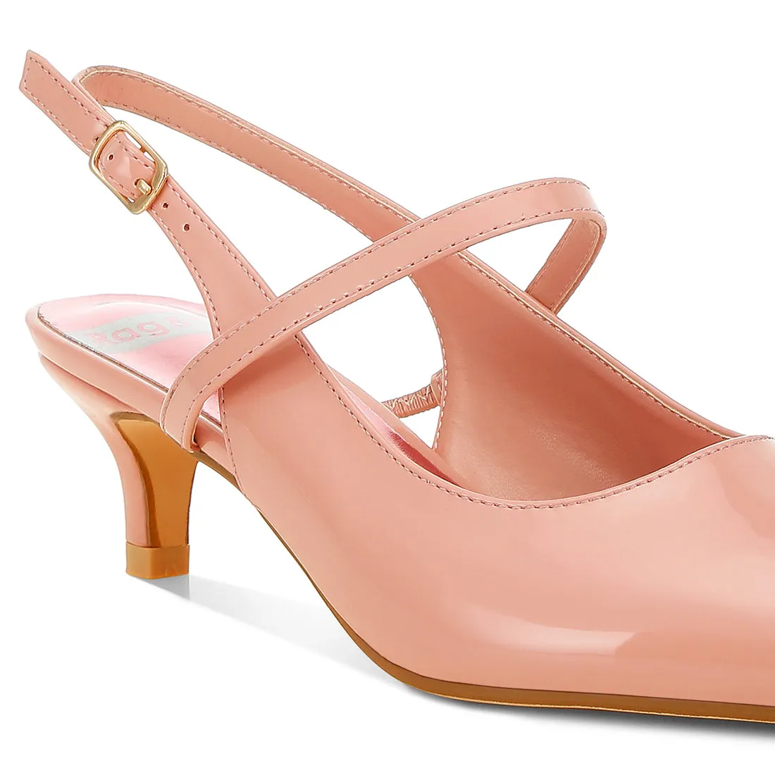 Slingback Sandals with Kitten Heel