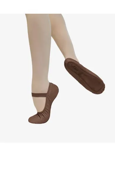 So Danca SD69L Adult Brittany Mocha Leather Full Sole Ballet Slipper
