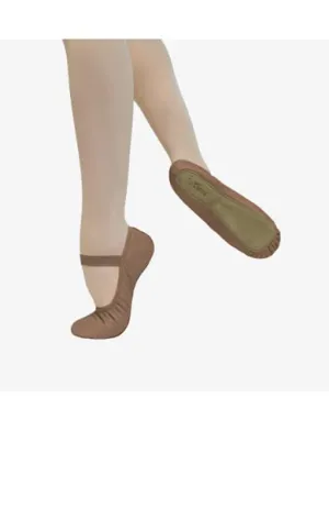 So Danca SD69L Adult Brittany Suntan Leather Full Sole Ballet Slipper
