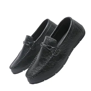Soft-soled business men's shoes single shoes men's one-pedal Doudou loafers round head flat bottom spring trend low-top 2024