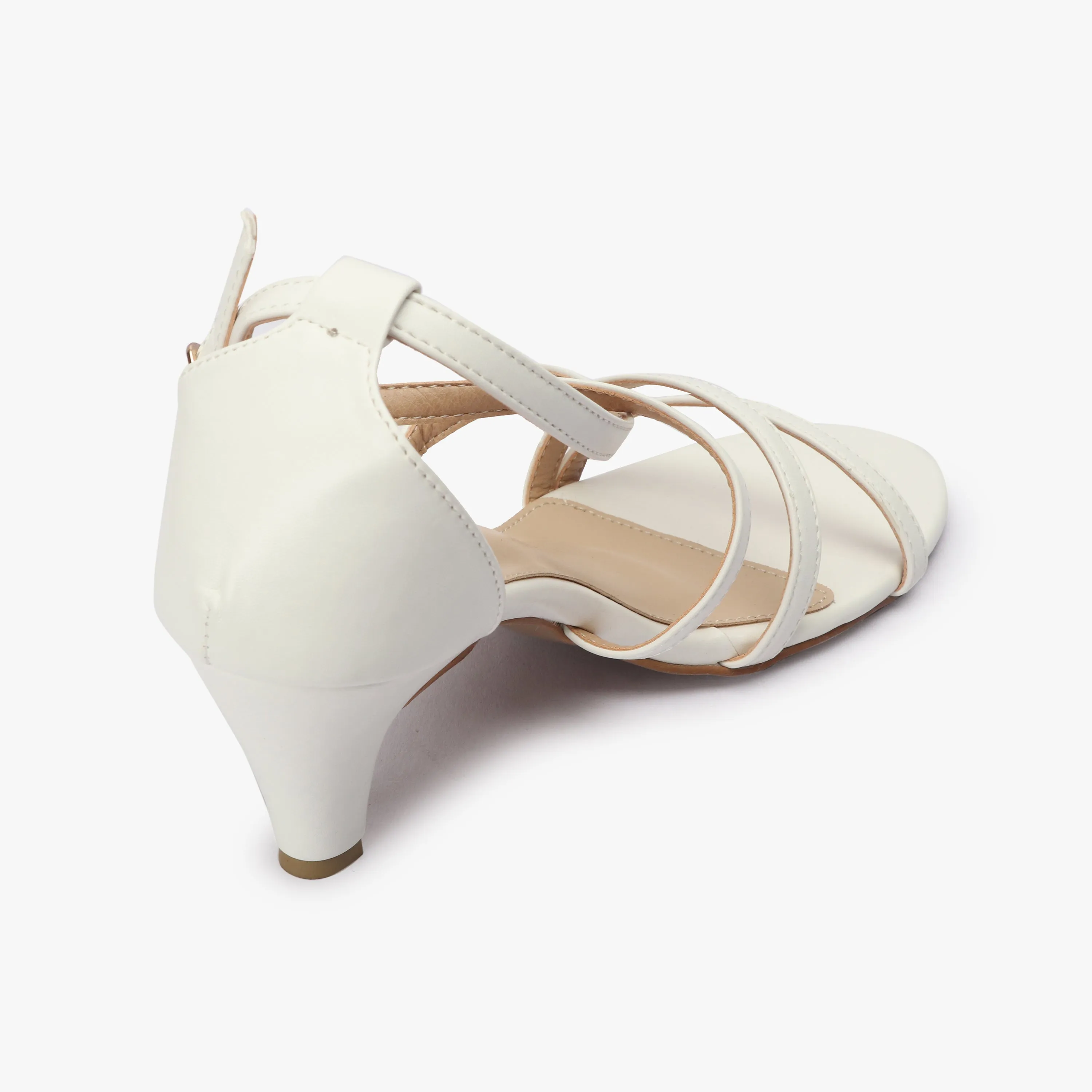 Strappy Kitten Heel Sandals