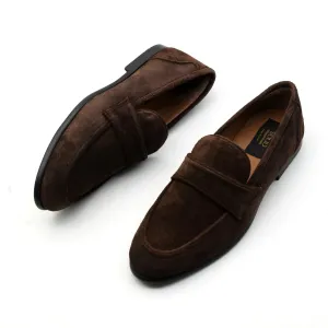 SUEDE STRAP LOAFERS