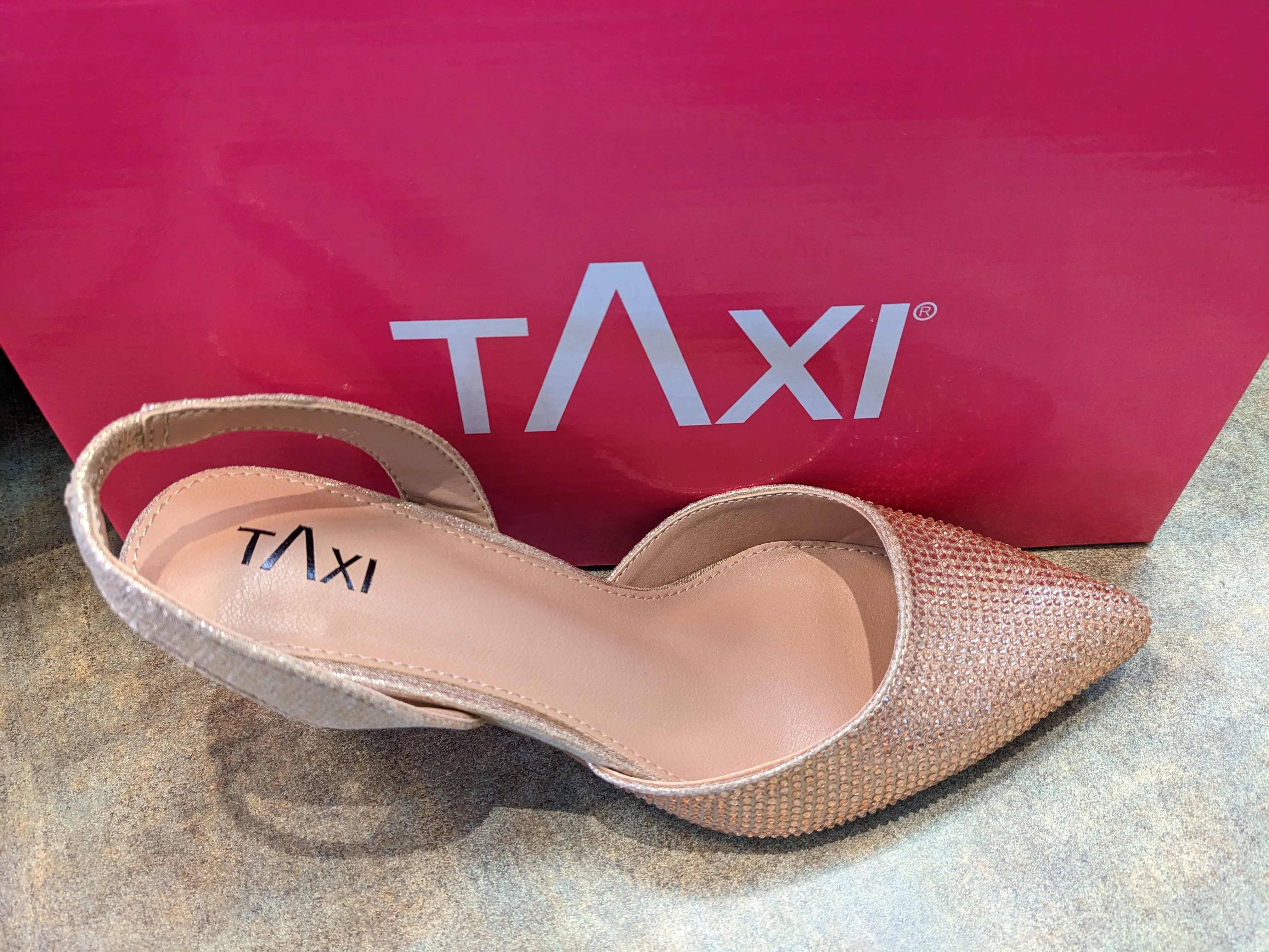 Taxi Women's Tyra Kitten Heels- Rose Gold