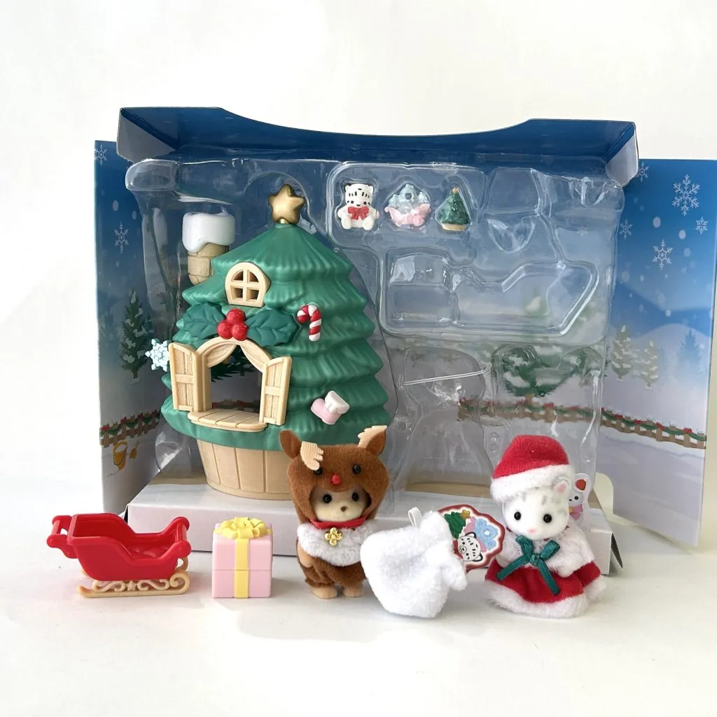 [Used] BABY SANTA'S CHRISTMAS TREE HOUSE SE-214 Epoch Japan Sylvanian Families