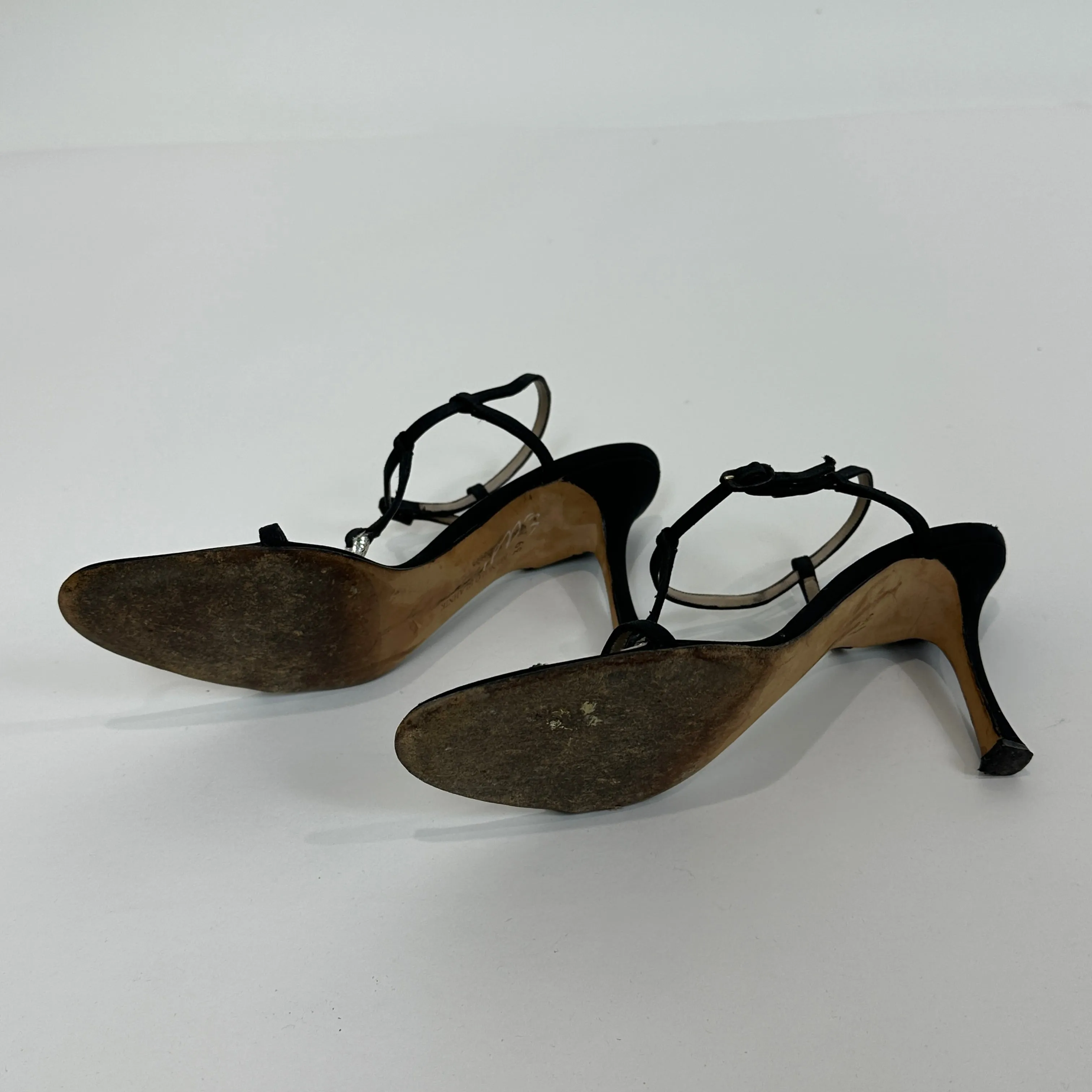 Vintage Manolo Blanik Crystal Kitten Heels (9)