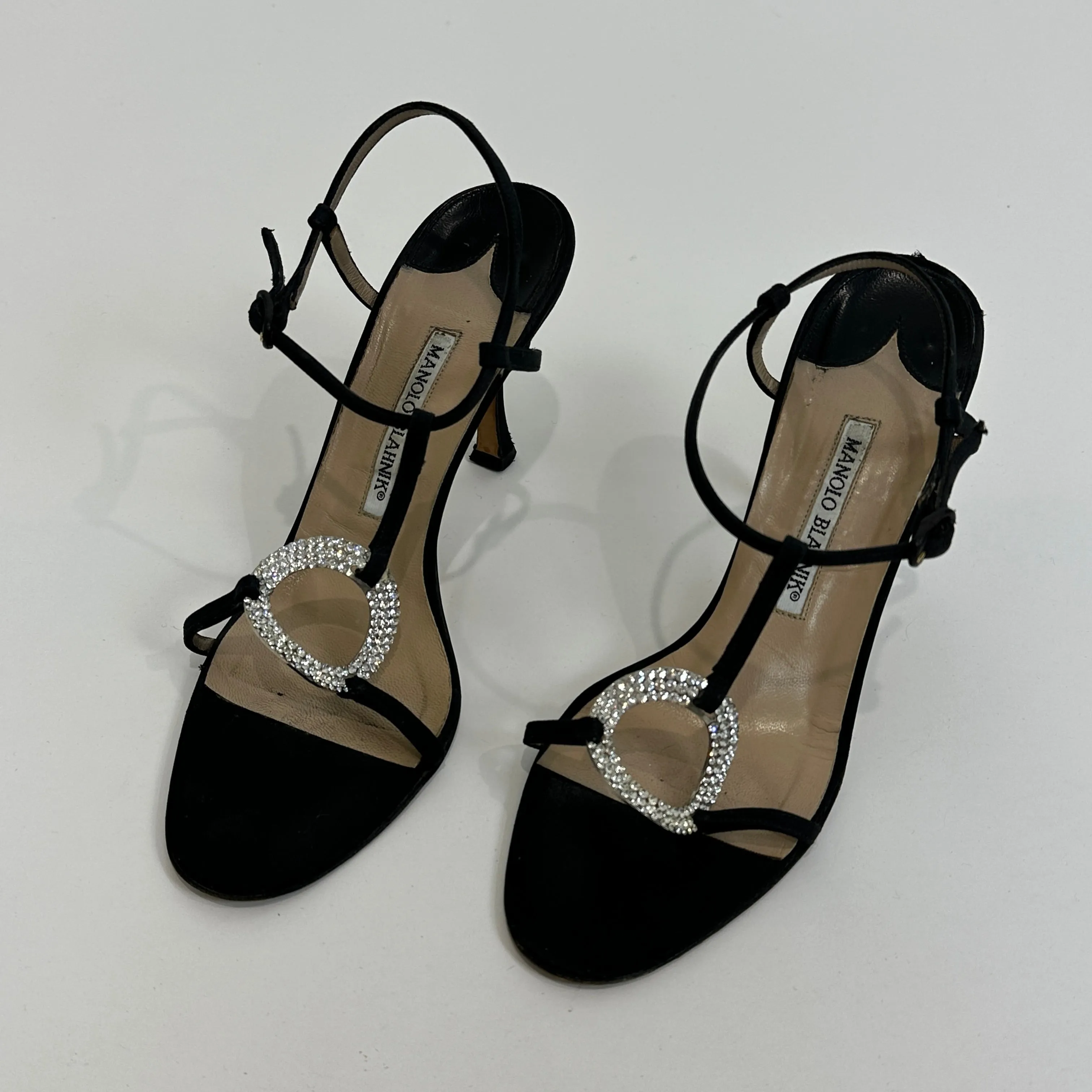 Vintage Manolo Blanik Crystal Kitten Heels (9)