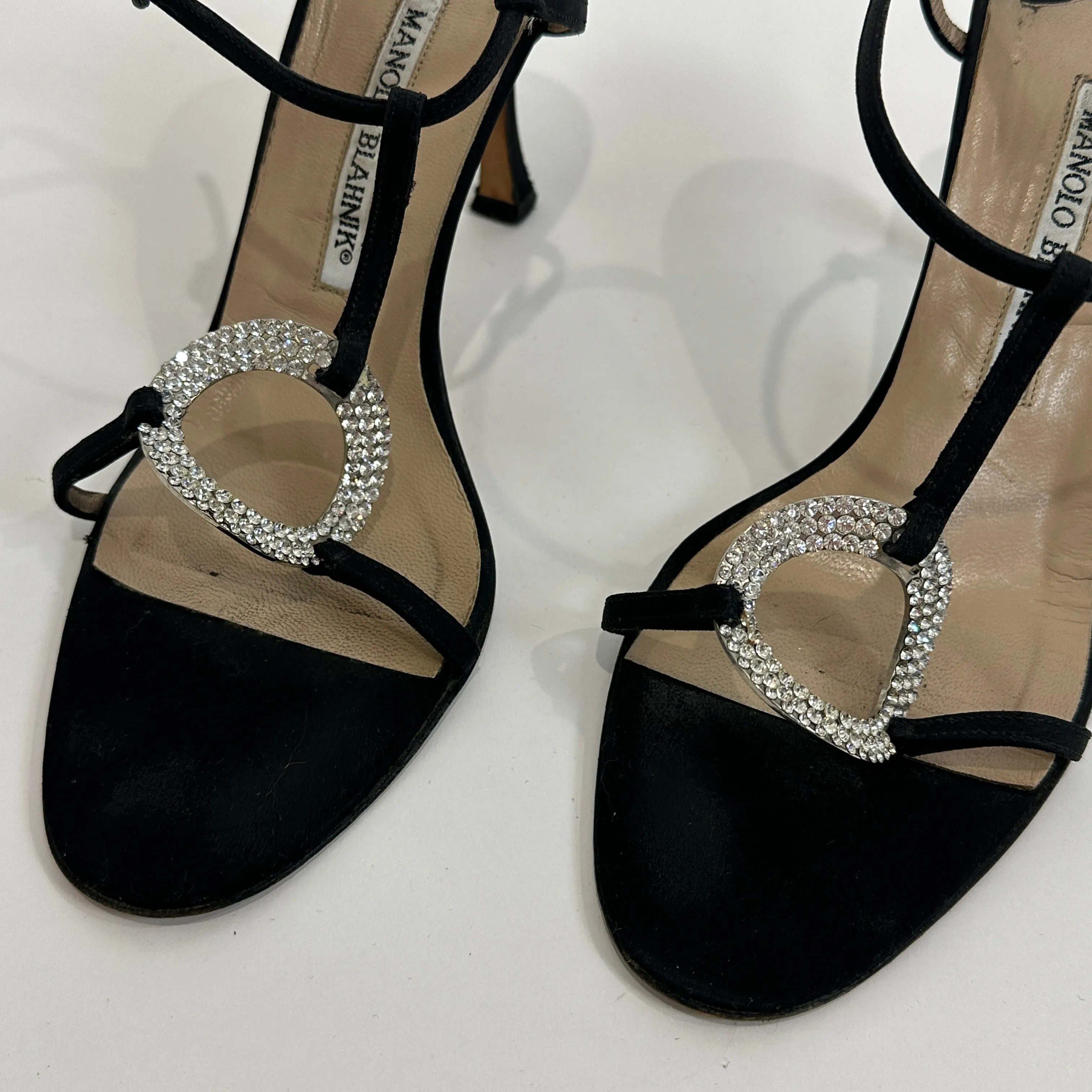 Vintage Manolo Blanik Crystal Kitten Heels (9)