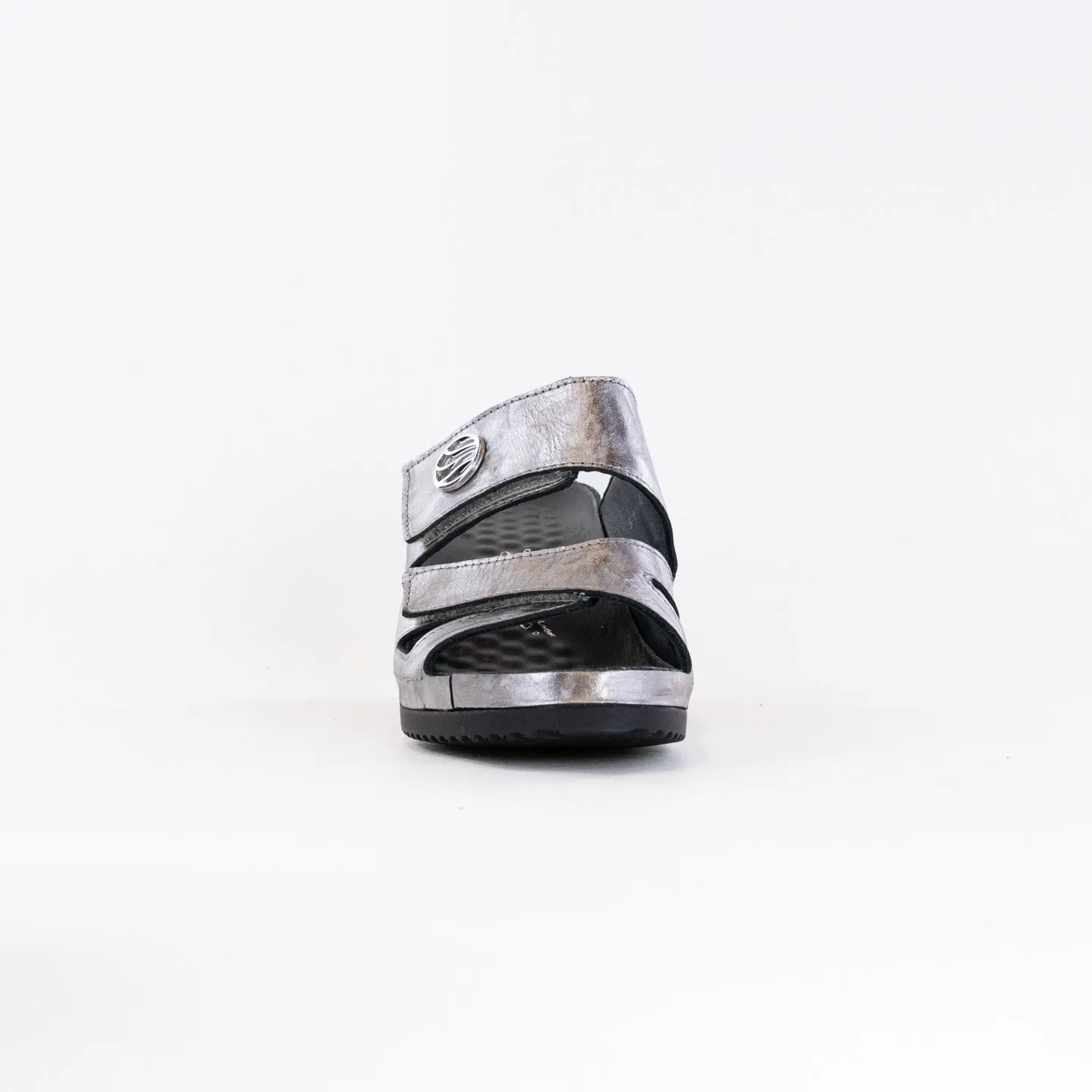 Vital Petra Mule Sandal (Women's) - Platinum Metallic Leather