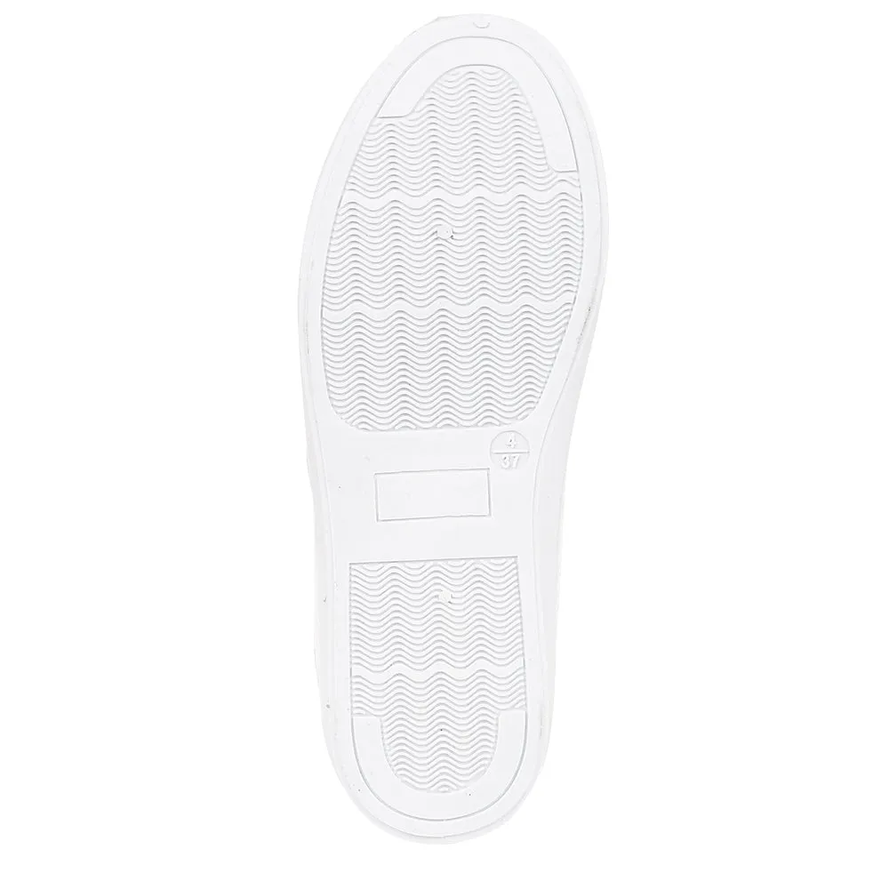 White Lizard Flat Shoes