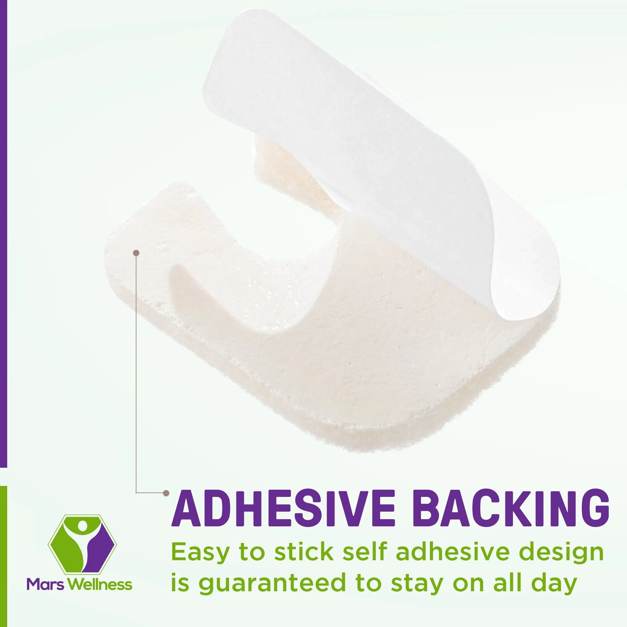 Wide U Shaped Felt Callus Horseshoe Pads - Adhesive Foot Pads That Protect Calluses from Rubbing On Shoes - 1/4"
