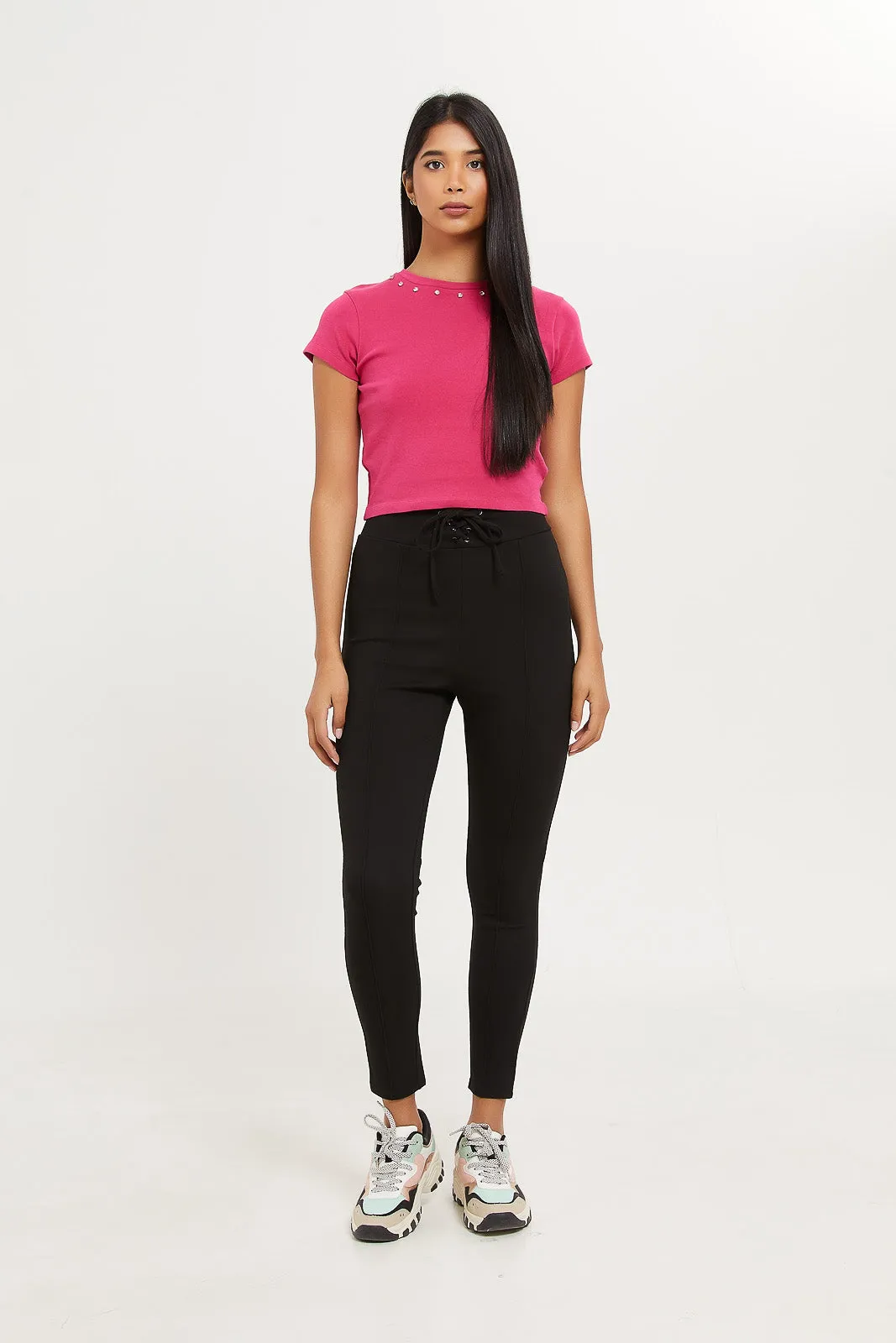 Women Black Full-Length Leggings