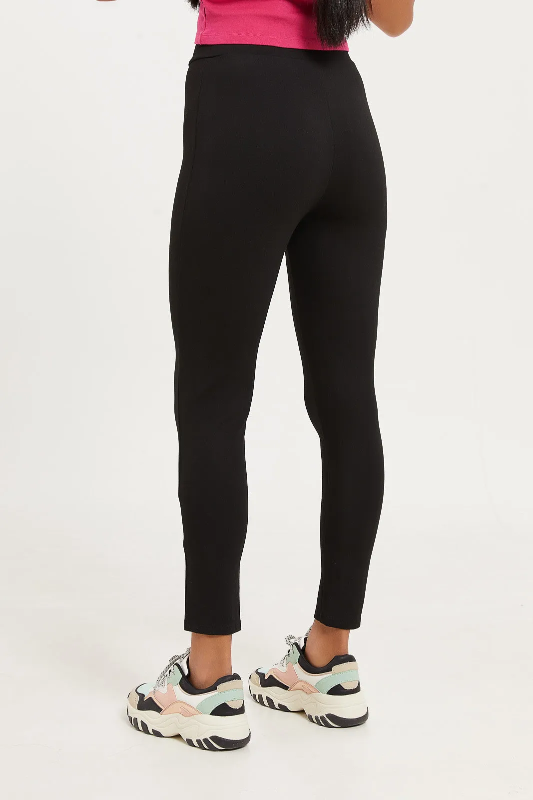Women Black Full-Length Leggings