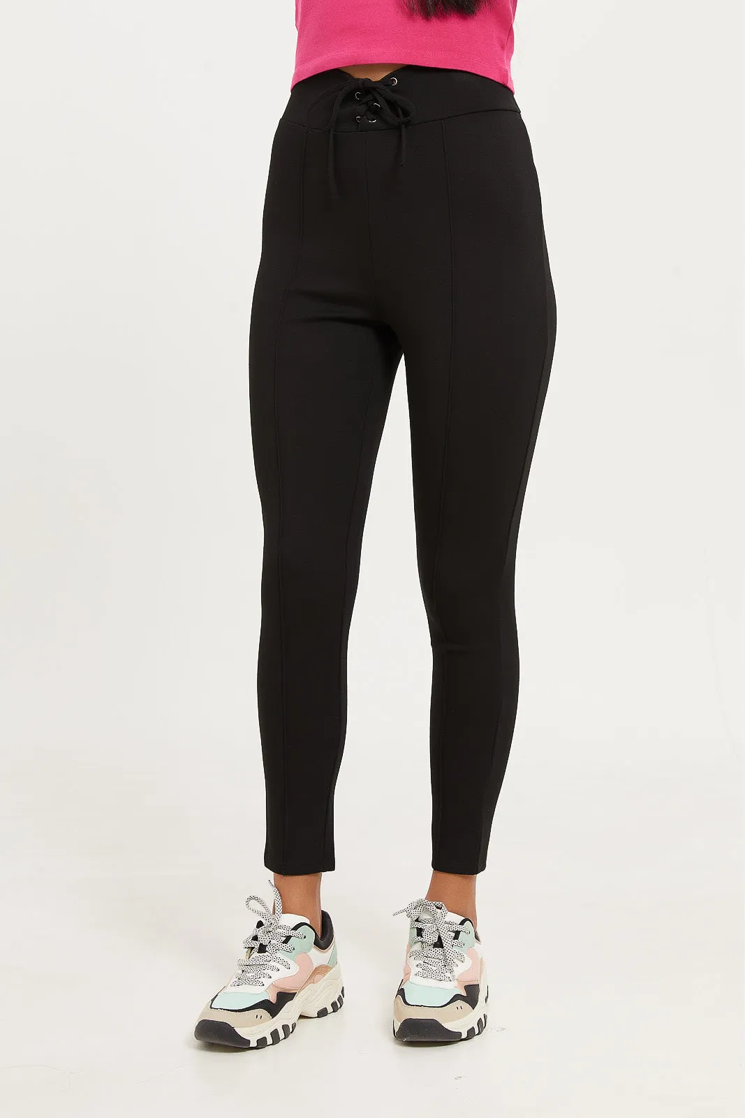 Women Black Full-Length Leggings