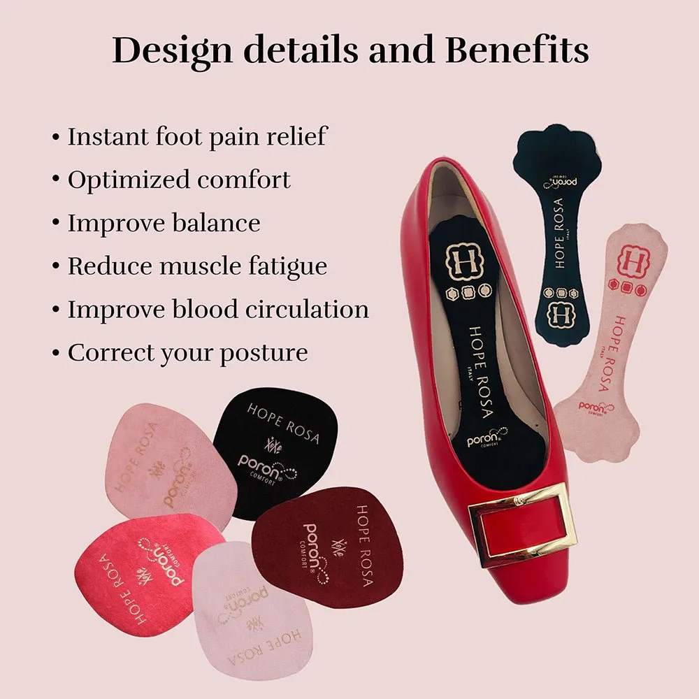 Women's All-Day Comfort Insoles Bundle -2: Two Pair of Full Length and Two Pair of 3/4th Insole with 8 Flower-Shaped Cushion Insoles (FREE 4 Pieces of Flower Shaped Insoles and One Pair of Long Insoles)