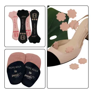 Women's All-Day Comfort Insoles Bundle -2: Two Pair of Full Length and Two Pair of 3/4th Insole with 8 Flower-Shaped Cushion Insoles (FREE 4 Pieces of Flower Shaped Insoles and One Pair of Long Insoles)