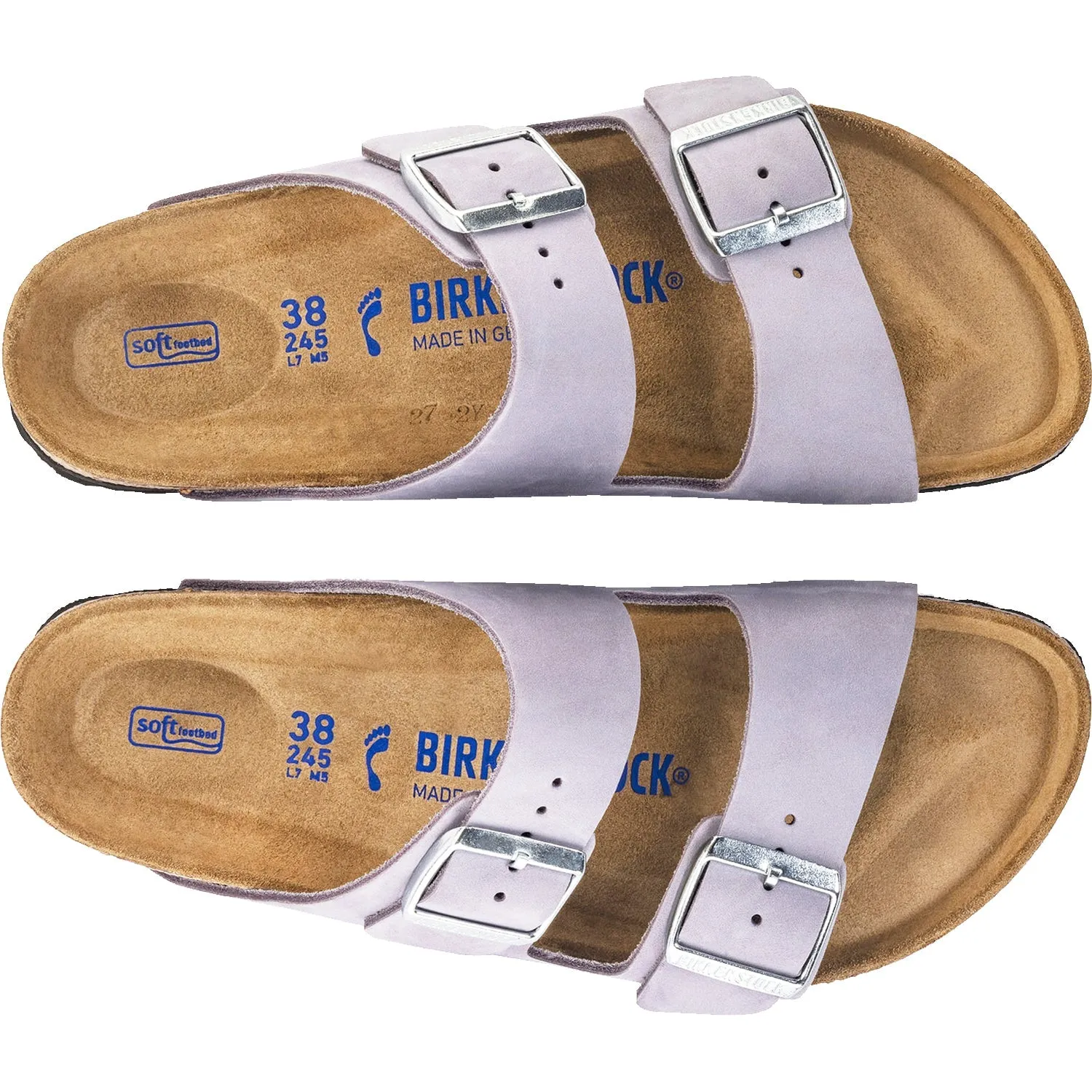 Women's Birkenstock Arizona Soft Footbed Purple Fog Nubuck
