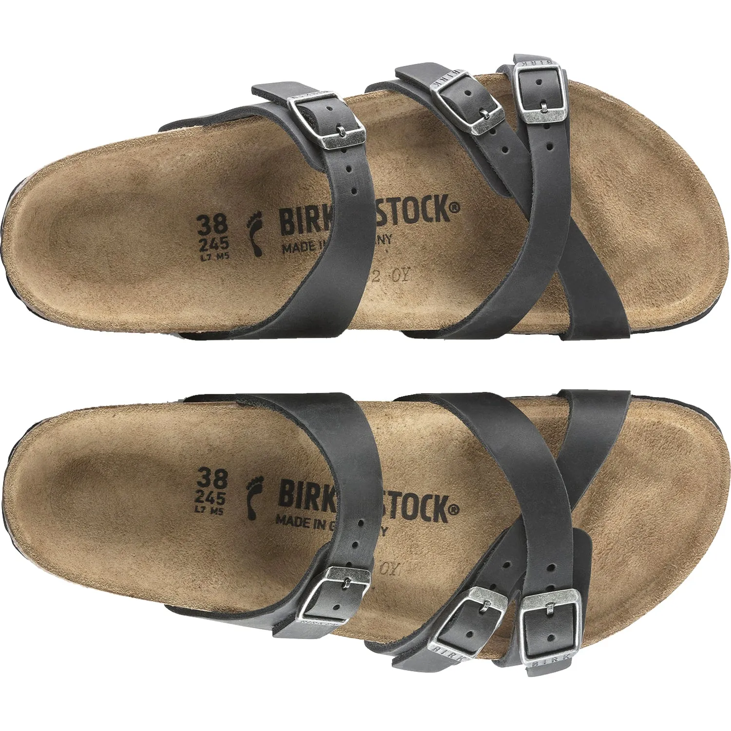 Women's Birkenstock Franca Black Oiled Leather