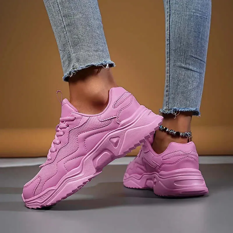 Women's Chunky Sole Breathable Mesh Sneakers