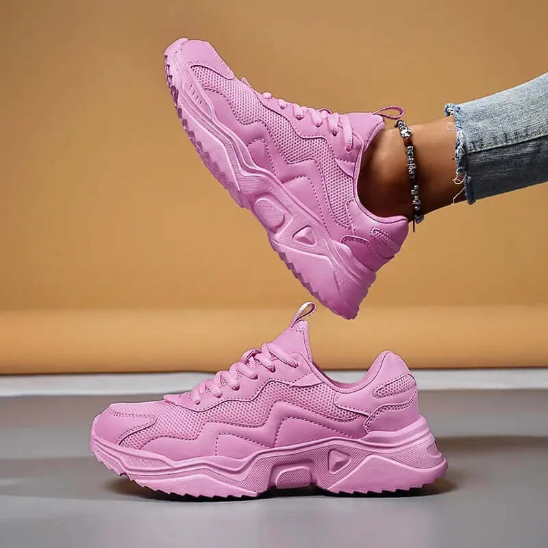 Women's Chunky Sole Breathable Mesh Sneakers