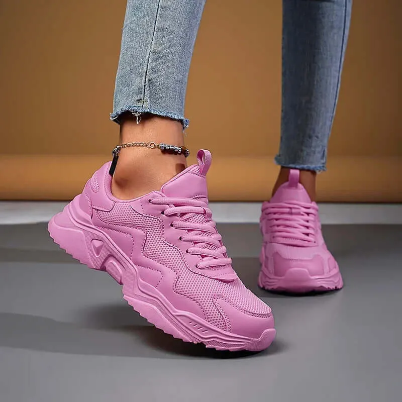 Women's Chunky Sole Breathable Mesh Sneakers