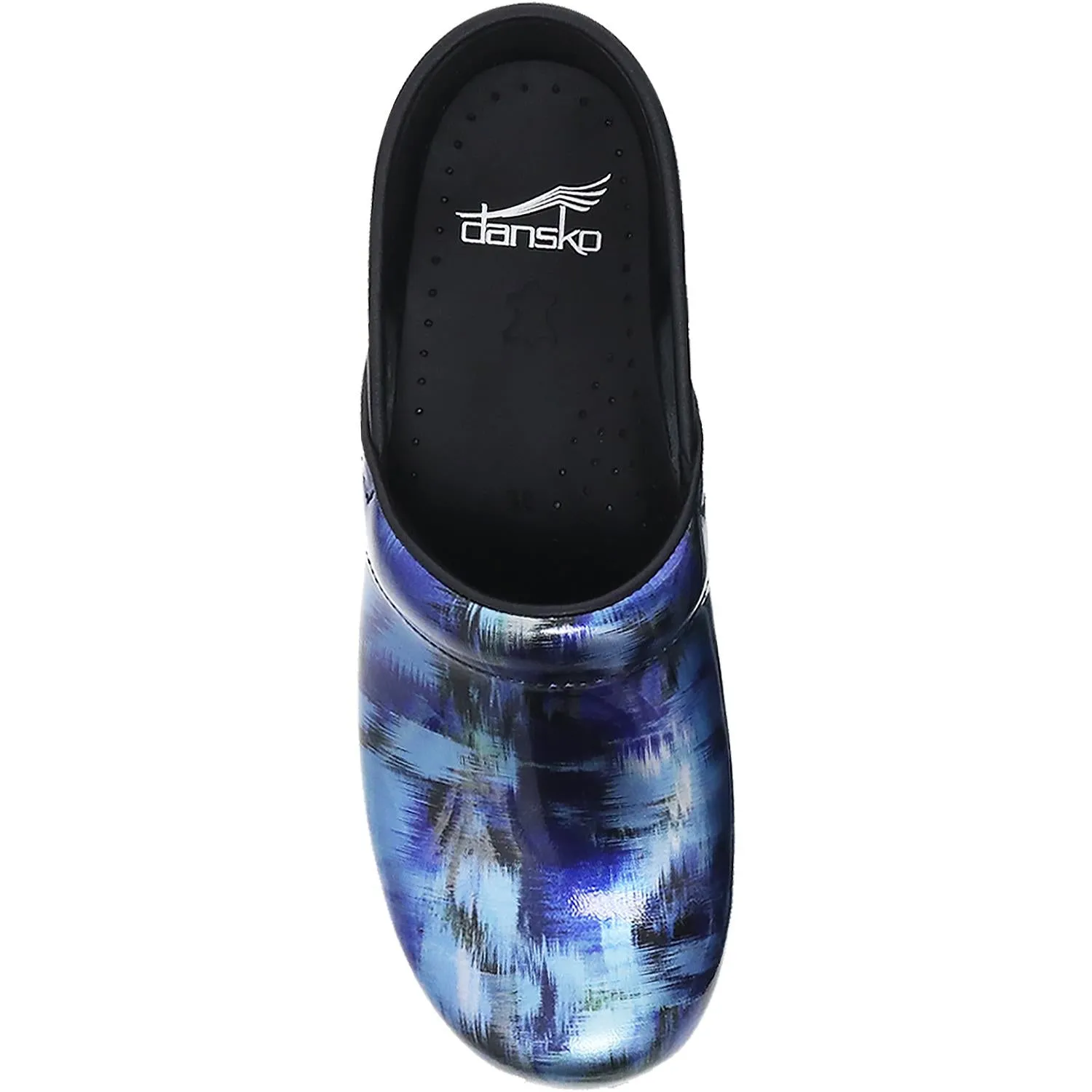 Women's Dansko Professional Clog Blue Brush Patent