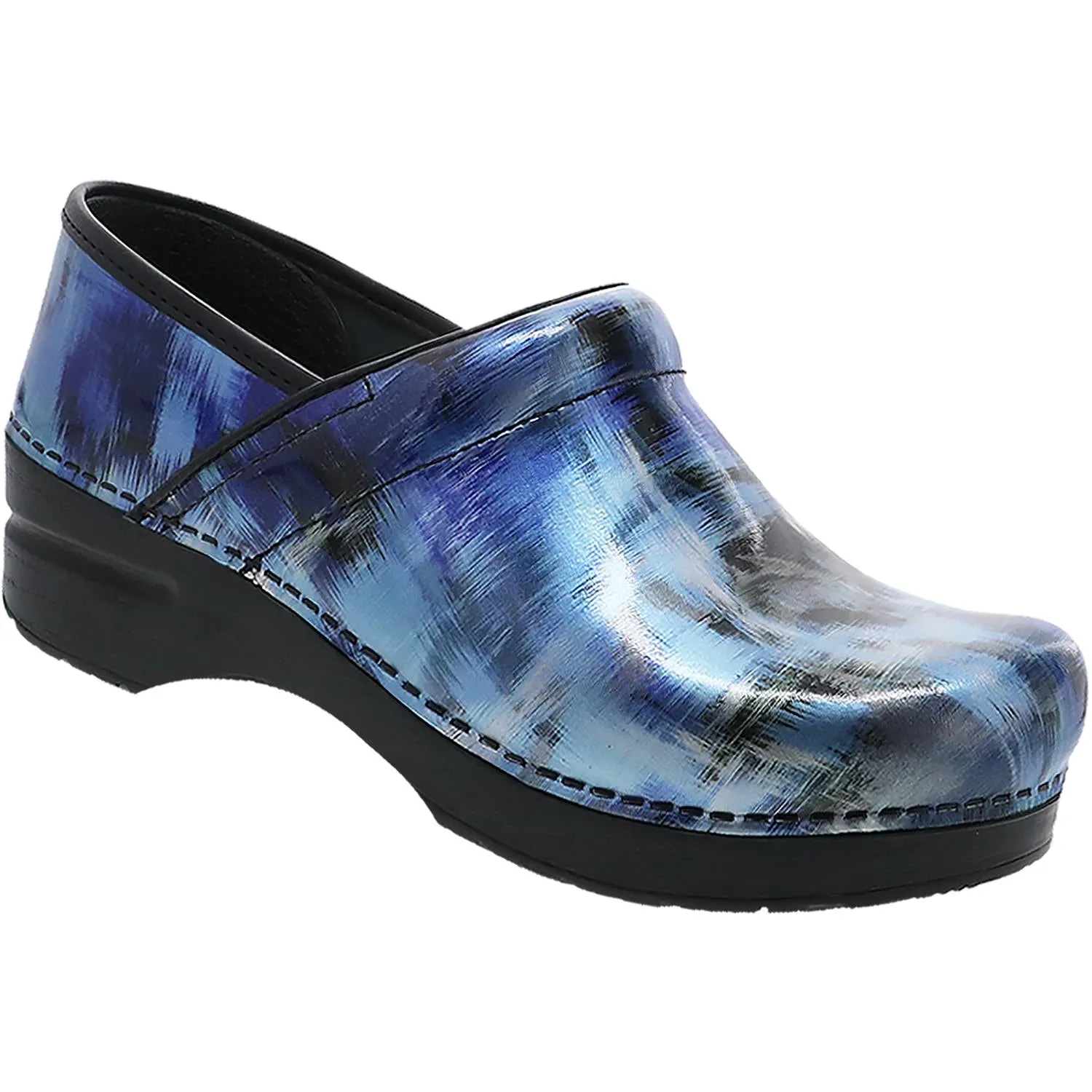 Women's Dansko Professional Clog Blue Brush Patent