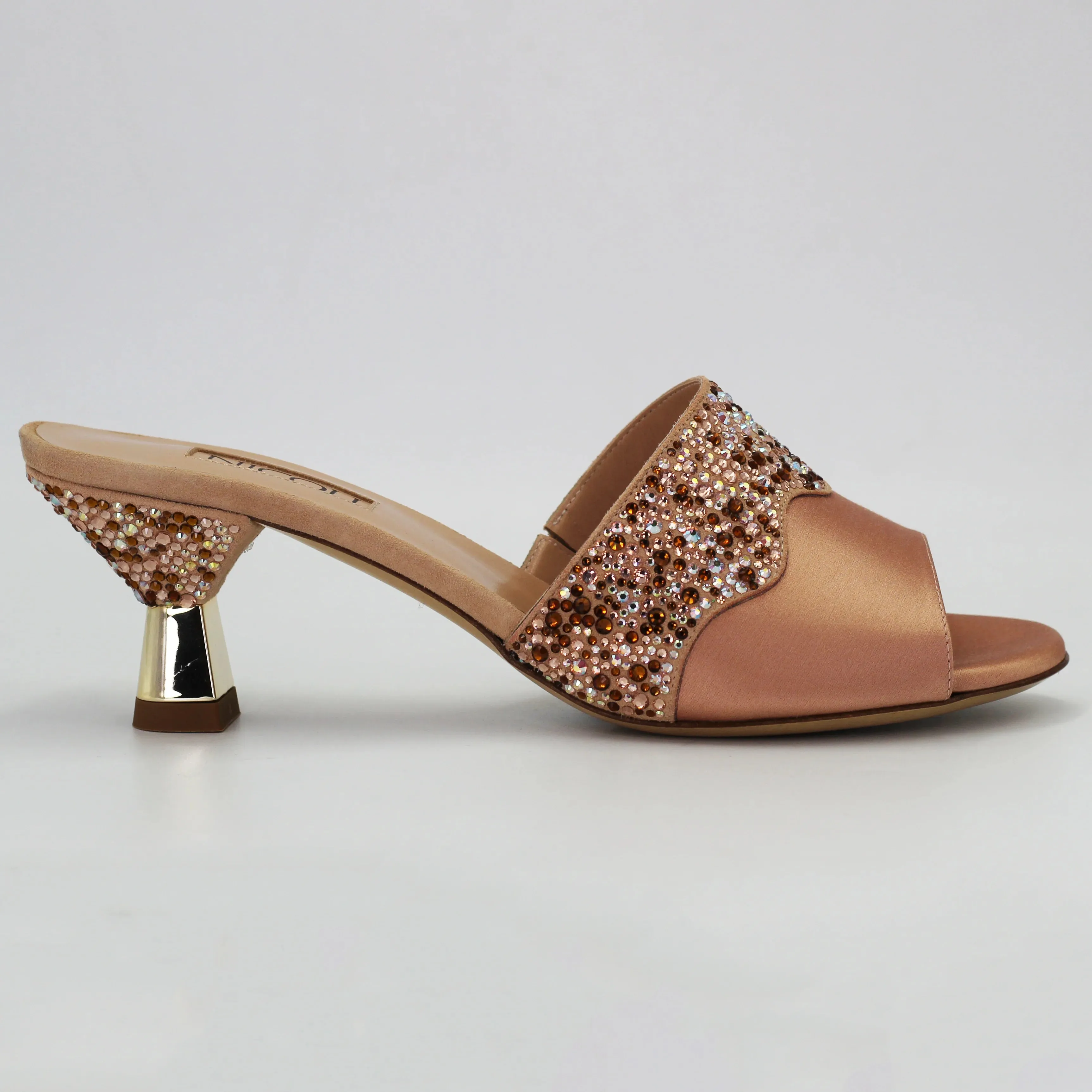 Women's kitten heel in satin haima pink (ELHAIMA)