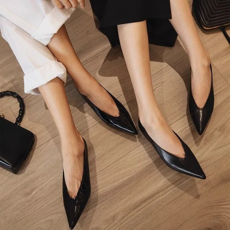 Women's Pointed Toe Pumps Kitten Heels Dress Shoes
