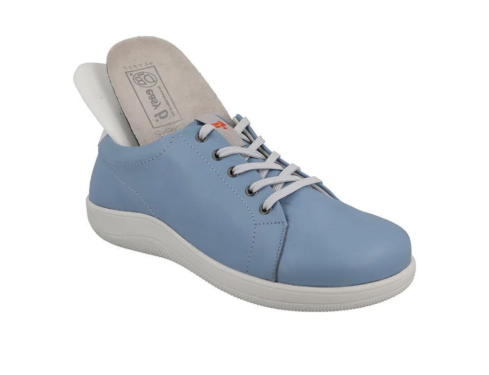 Womens Wide Fit Taylor Sky Blue Trainers