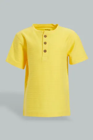 Yellow Jacquard T-Shirt