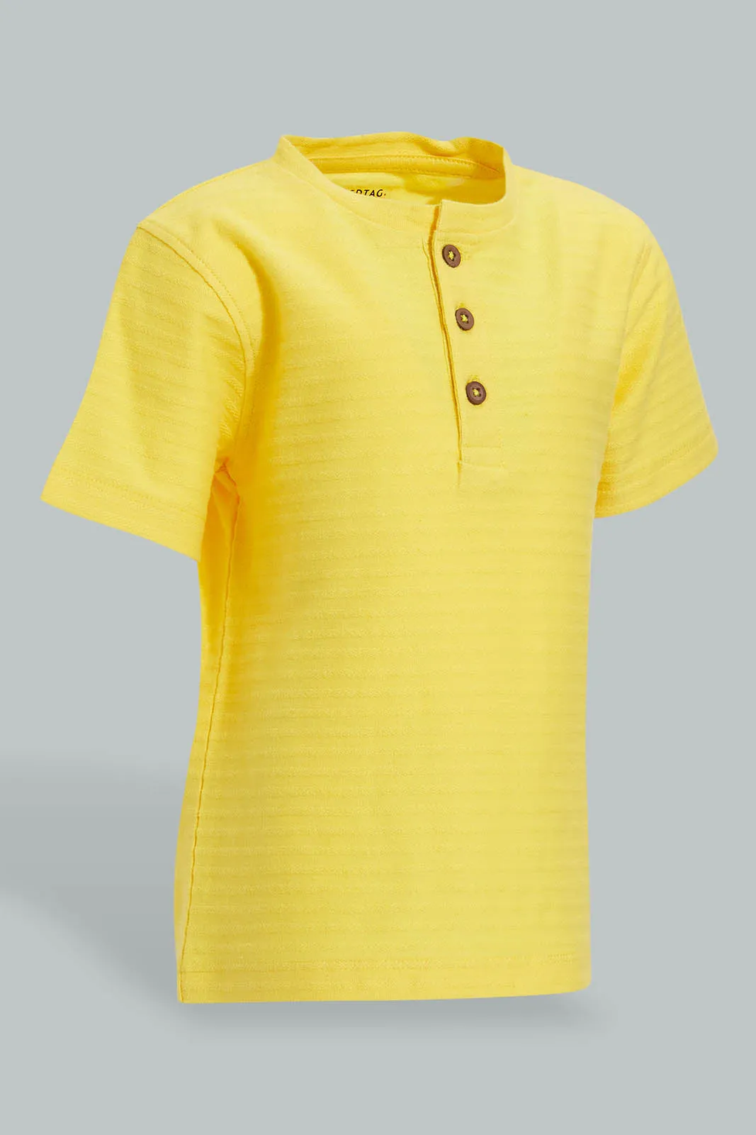 Yellow Jacquard T-Shirt